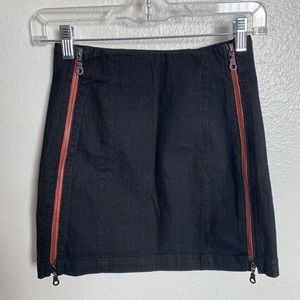 Carmar Denim Mini Skirt with Zippers